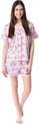 Vista 5 de Disney - Conjunto de pijama corto para mujer, diseño de personajes y amigos