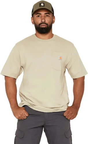 Vista 26 de Carhartt Camiseta con bolsillo Iconic K87 para hombre Piedra azul