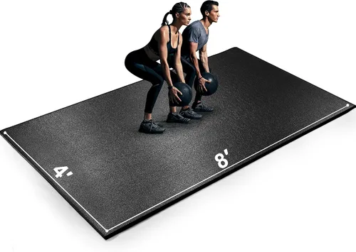 Vista 9 de Large Exercise Mat, 8' x 6'/8' x 4'/6' x 4' Extra Durable Workout Mats for Home Gym Flooring, High-Density Gym Mats Cardio Mat for Jump Rope, MMA