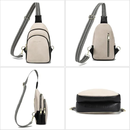 Vista 7 de INICAT Bolsos cruzados, riñoneras, monederos, bolsa de pecho para mujer