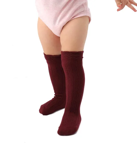 Vista 49 de EPEIUS Calcetines altos hasta la rodilla para bebés y niños pequeños (paquete de 3/5)