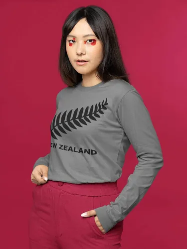 Vista 6 de Pop Threads New Zealand Rugby Fern Graphic Tee for Adults Rugby Tshirt Unisex