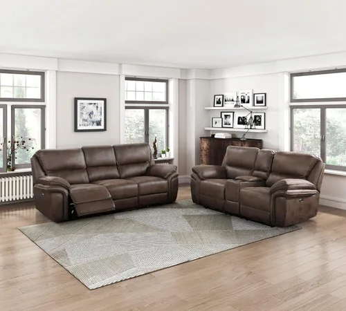 Vista 11 de Lexicon Sofá reclinable doble manual, sofá reclinable de pared de microfibra pulida para comodidad de la sala de estar, asientos de espuma sobre