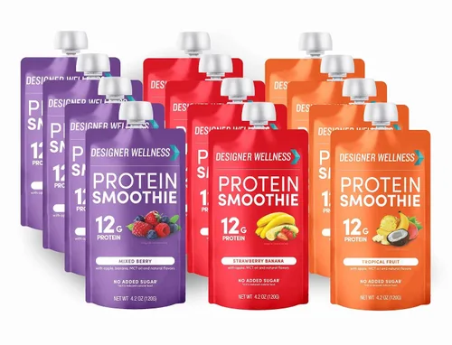 Vista 2 de Designer Wellness Paquete variado de batidos de proteínas y paquete de bayas mixtas