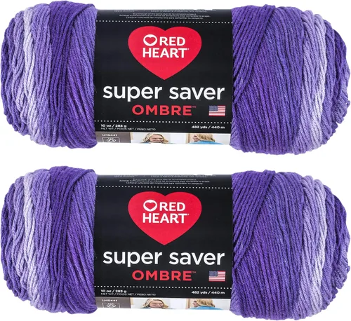 Vista 85 de Red Heart Super Saver Jumbo Ovillo de lana, Amatista