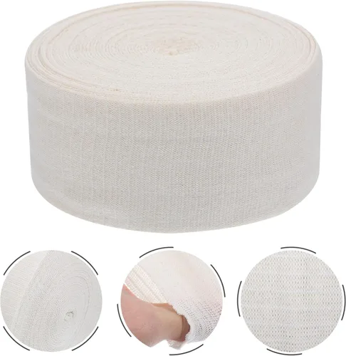 Vista 9 de Baluue 1 rollo de yeso calcetines de soporte de rodilla tubo agarre autotubular Stockinette para piernas Stockinette lesión algodón beige