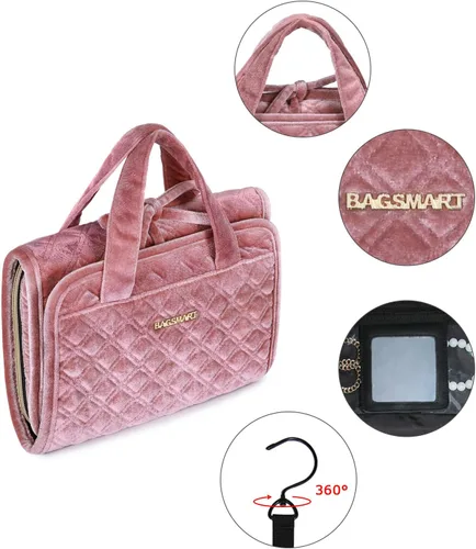 Vista 8 de BAGSMART - Organizador de terciopelo para joyas anillos collares pulseras aretes