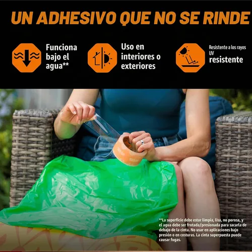 Vista 5 de Gorilla Cinta transparente, 1.88 pulgadas x 18 yardas (paquete de 2) - Resistente a la intemperie para proyectos y reparaciones en interiores