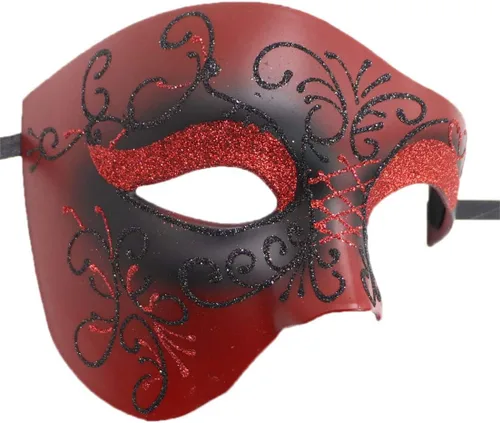 Vista 2 de Awlsyj Máscara de metal para parejas, disfraz veneciano romano de Halloween, Mardi Gras, fiesta y baile de graduación
