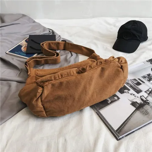 Vista 3 de Bolso cruzado bohemio hipster hobo bohemio hippie bolso bandolera bolso de lona bolso estético bolso grande bolso de hadas Grunge bolso