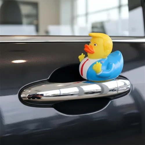 Vista 8 de Trump - Pato de goma para bebé, juguetes de baño, patos de goma, juguete divertido para niños, regalo para baño, pato, decoración de coche, regalos