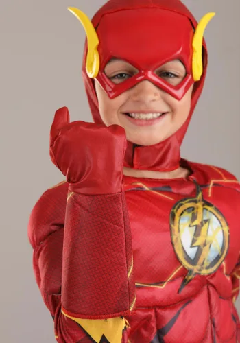 Vista 6 de Disfraz Deluxe Flash de DC Comics para Niños Multicolor