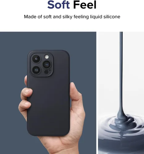Vista 6 de Ringke - Funda para iPhone 15 Pro (silicona magnética azul profundo)