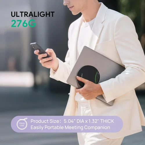 Vista 6 de Yealink SP92 Altavoz Bluetooth USB Conferencia Altavoz y Micrófono Full-Duplex,Noise Reduction,20h Teams Call,278g,Wireless Portable Design,4-6