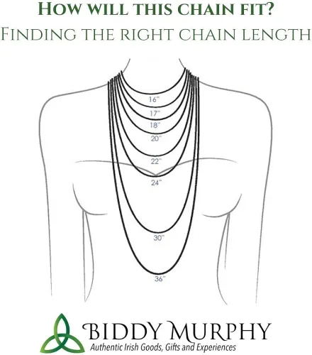 Vista 4 de Celtic Cross Sterling Silver Trinity Knots Pick Chain Length