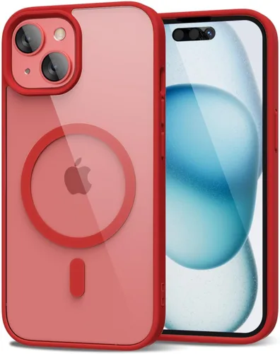 Vista 176 de oakxco Funda magnética transparente compatible con Magsafe, bonita funda delgada y transparente de poliuretano termoplástico no amarillenta, carcasa