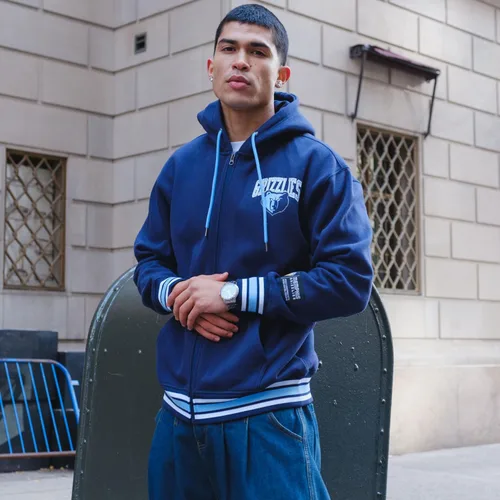 Vista 4 de Ultra Game Chaqueta con capucha oficial de la NBA Super Soft MVP con cremallera completa para hombre