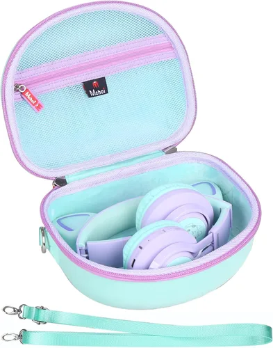 Vista 10 de Mchoi Funda rígida adecuada para Riwbox CT-7 Rosa/para Jack CT-7S Cat Green 3.5mm/para iClever IC-HS01 Bluetooth Auriculares inalámbricos sobre