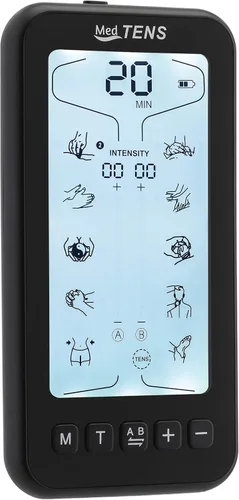 Vista 2 de Tens Unit - Estimulador muscular EMS 24 modos de masaje, terapia de alivio del dolor, máquina TENS de doble canal, masajeador de pulso, intensidad