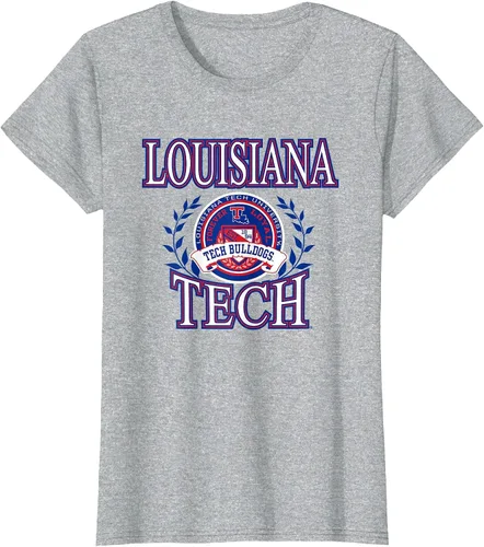 Vista 5 de Louisiana Tech Bulldogs Laurels Logo Officially Licensed T-Shirt