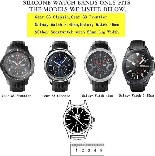 Vista 4 de Minggo - Correas para Samsung Gear S3 Frontier/Classic Watch, pulsera de silicona, correa deportiva, correa de repuesto, Coffee