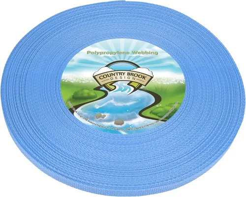 Vista 2 de Country Brook Design - Correa de polipropileno (Polypro) de 1/2 pulgada Azul bebé