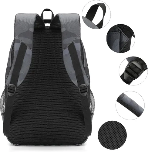 Vista 5 de rickyh style Mochila escolar bolsa de viaje para hombres y mujeres, mochila ligera para la universidad con compartimento para laptop, 22Shenhui