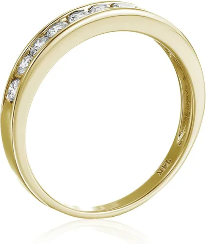 Vista 3 de Vir Jewels Anillo de compromiso con diamantes de 12 quilate (ctw) para mujer, anillo de compromiso de diamantes redondos de media eternidad, juego