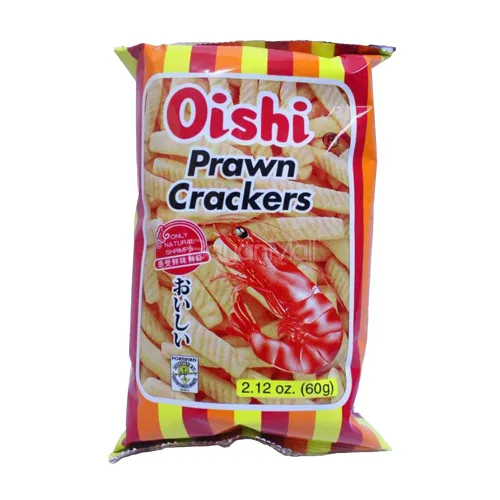 Vista 2 de Oishi Galletas de gambas 2.12 oz (paquete de 10) Regular