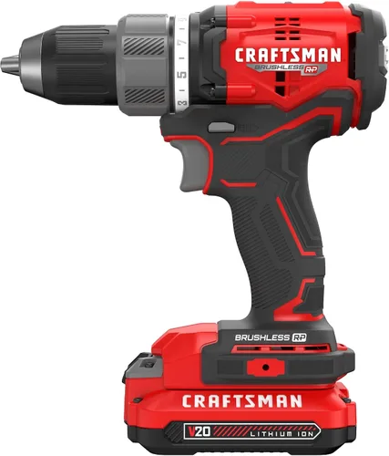 Vista 3 de CRAFTSMAN RP+ Kit de taladro/destornillador inalámbrico, con 2 baterías y cargador, sin escobillas (CMCD713C2)