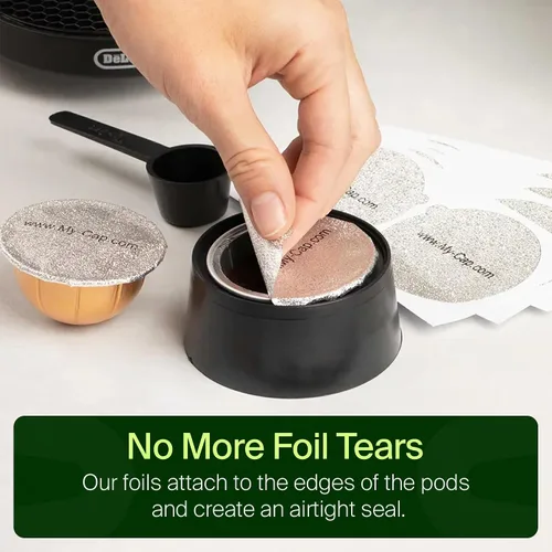 Vista 7 de My-Cap Sellos de aluminio para cápsulas Nespresso Vertuo - Tapas de aluminio reutilizables para prolongar la vida útil de las cápsulas Nespresso