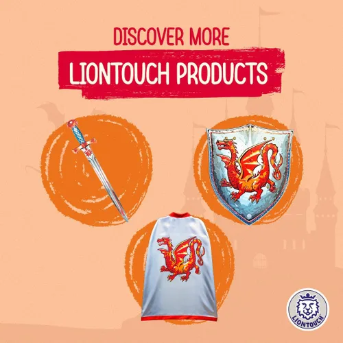 Vista 5 de Liontouch - Casco Amber Dragon Knight 3-8 años - Talla única Juguete de espuma medieval para niños Accesorio de armadura duradero y seguro