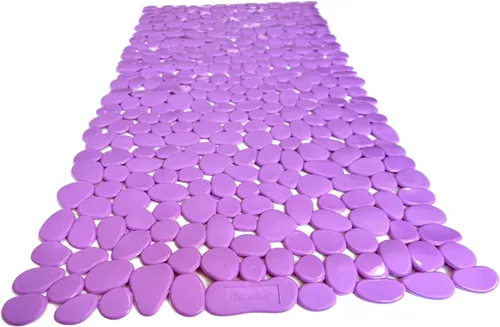 Vista 9 de Alfombra antideslizante para bañera y ducha "Pebbles" de 27 x 14 pulgadas, ovalada, no tóxica, segura, limpia, lavable a máquina, agarre y drenaje
