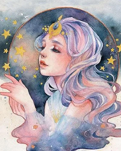 Vista 6 de AZ3008 - Kit de pintura de diamantes 5D para niñas, arte de diamantes de hada cuadrada completa, puntos de diamante para adultos, pintura por
