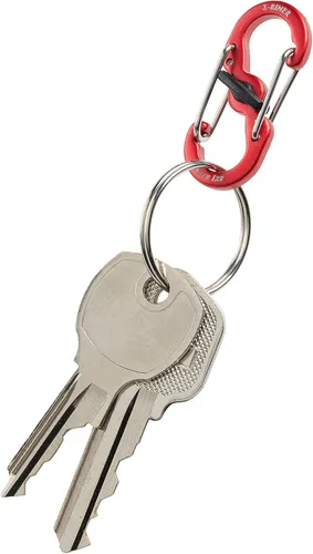 Vista 3 de Nite Ize S-Biner MicroLock de aluminio, llavero con mosquetón de bloqueo, paquete de 5, colores surtidos