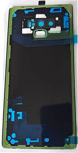 Vista 2 de N&A Galaxy Note 9 - Carcasa trasera de cristal para puerta con marco de cámara y adhesivo de repuesto de cinta preinstalada para Samsung Galaxy Note
