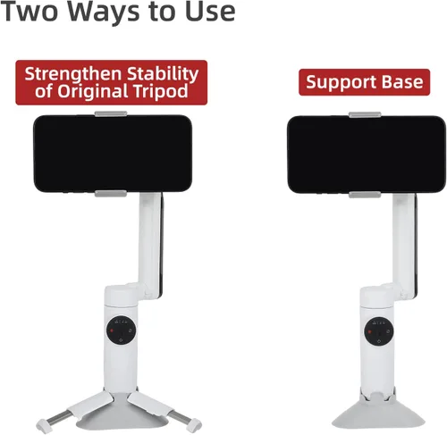 Vista 2 de Trípode estabilizador de cardán, base de montaje reforzada compatible con Insta360 Flow, estabilización de 3 ejes, soporte de base de soporte estable