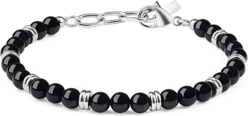 Vista 9 de GAVU Pulsera de cuentas de cristal para hombre, pulsera de cristal para hombre Ónice