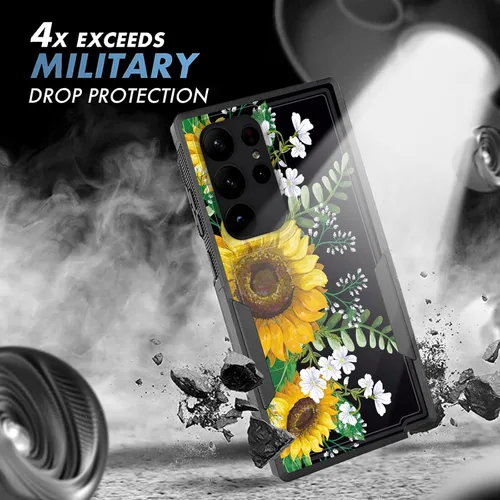 Vista 197 de Funda para Galaxy A14 5G, resistente de doble capa híbrida de policarbonato duro, goma suave, a prueba de golpes, funda protectora resistente