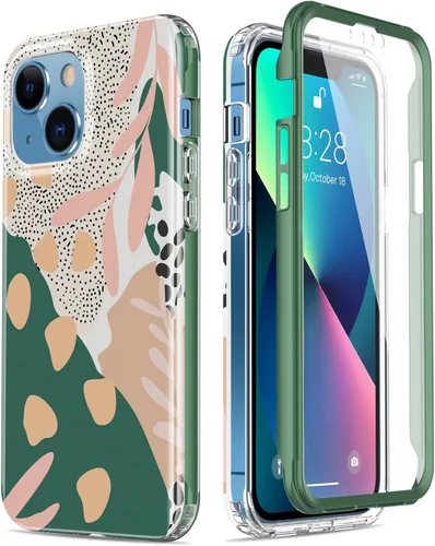 Vista 54 de Esdot Funda protectora para iPhone 13 Mini con protector de pantalla integrado, protección de grado militar con diseños de moda para mujeres