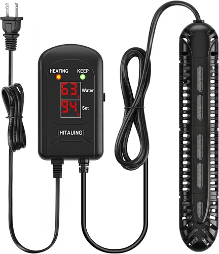 Vista 9 de HiTauing Calentador de acuario, calentador de pecera de 100 W con pantalla digital LED y 5 protección de seguridad, calentador sumergible