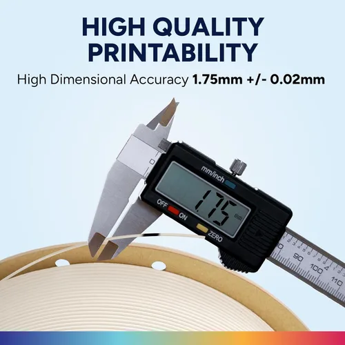 Vista 4 de OVERTURE - Filamento de ácido poliláctico (Easy PLA) para impresora 3D de 1.75 mm, bobina de cartón de 2.2 libras, precisión dimensional +/- 0.02