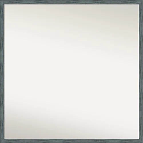 Vista 7 de Amanti Art Espejo de pared azul Dixie de 26 x 38 pulgadas, espejo rectangular rústico de baño para decoración de pared de sala de estar, marco
