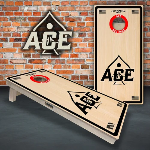 Vista 2 de CornholeAce ACE PRO Professional Cornhole Boards - No Bounce! Triple Wide Legs, 3/4" Baltic Birch Plywood, Handles, Regulation Size (4x2ft)