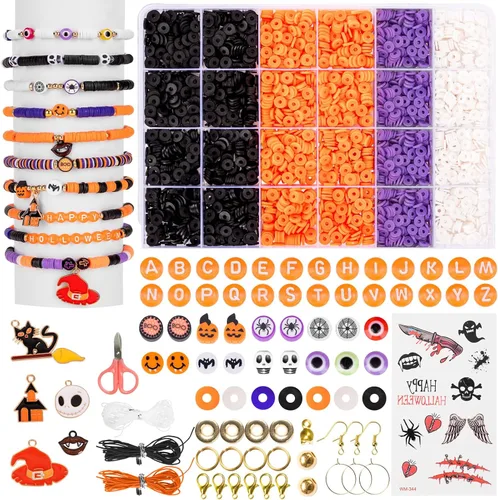 Vista 11 de Goldwise Kit de Pulsera de la Amistad 4 Cajas-13078 Piezas 72 Colores Kits para Hacer Pulseras con Arcilla, Cuentas de Semillas de Vidrio y Cuentas