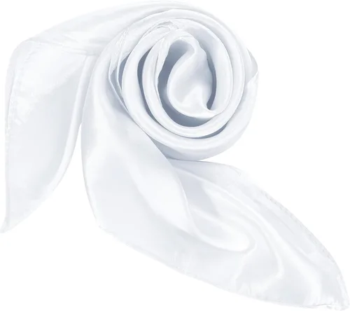 Vista 5 de Zando Bufanda de seda cuadrada de gasa de color sólido, bufandas retro para mujer, bufandas para el cuello, bufanda, monedero, bufanda