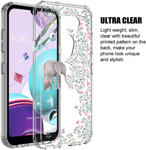 Vista 2 de Funda transparente para LG Aristo 5 / Aristo 5+ / Fortune 3 / Risio 4 / Phoenix 5 / K8X / K31 / Tribute Monarch (5.7 pulgadas, 2020) [Elefante]