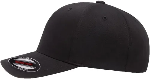 Vista 2 de 2012 2013 Ford Boss 302 Mustang Classic Car Outline Design Flexfit 6277 Gorra de béisbol atlética cabida Negro