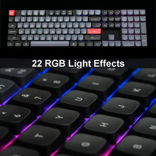 Vista 7 de Keychron K5 Pro QMK/VIA - Teclado mecánico inalámbrico personalizado, diseño de tamaño completo intercambiable en caliente, 108 teclas programables