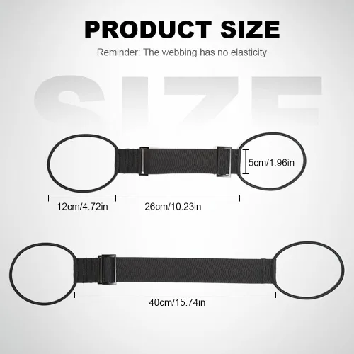 Vista 6 de Correas de conector de equipaje ajustables fuertes y multiusos, cinturón de sujeción elástica flexible y ajustable para correa de equipaje, correas